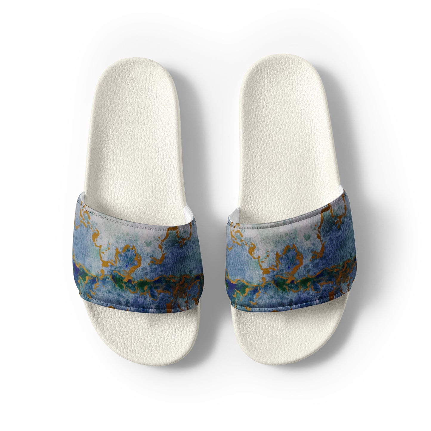 Women's Slides - Celestial Dreamscape - Colorful Abstract Artwork Design Sandals, Wearable Art Shoes