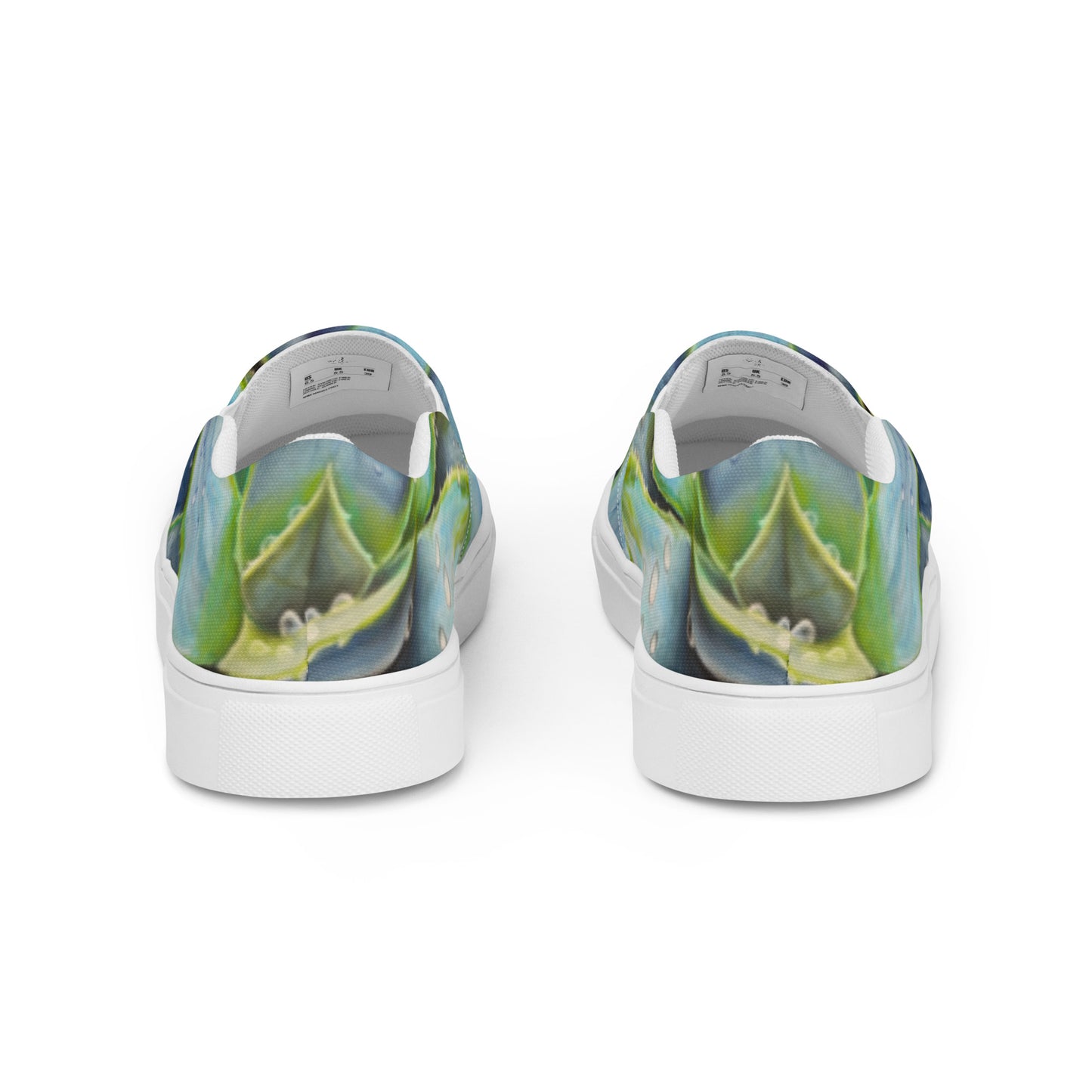 Women’s Slip-on Canvas Shoes - Desert Jewel, Colorful Agave Plant Artwork Design