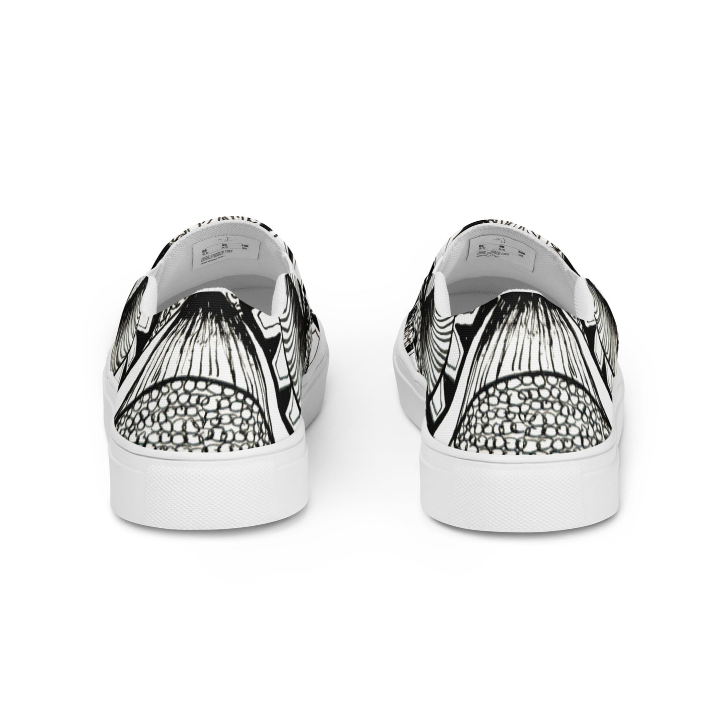 Women’s Slip-on Canvas Shoes: Zen-dala, Intricate Zentangle Floral Art