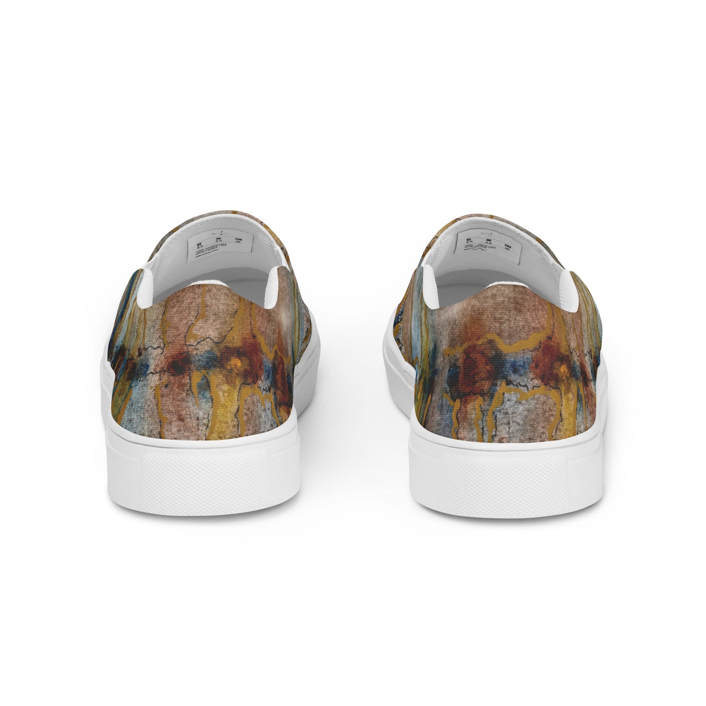 Women’s Slip-on Canvas Shoes - Twilight Reflections, Abstract Sunset Artwork Design